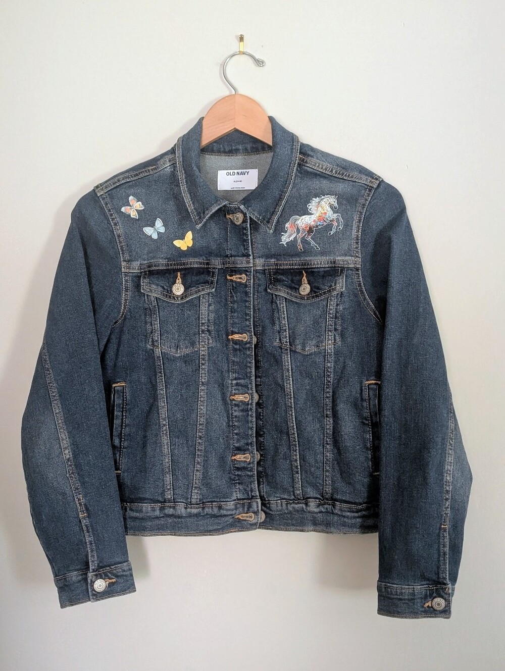 UpCycled | Old Navy | Youth XL (Women's S) | Horse & Butterfly | Bird & Blossom - Picture 3 of 7
